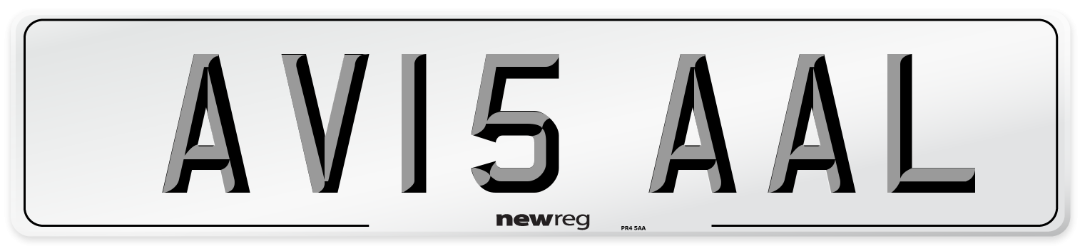 AV15 AAL Number Plate from New Reg